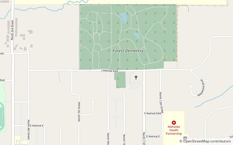 Forest Cemetery Entrance location map