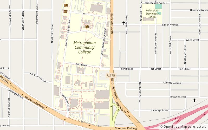 Fort Omaha Guardhouse location map