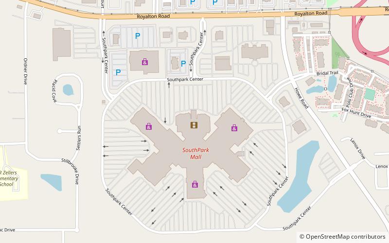 SouthPark Mall location map