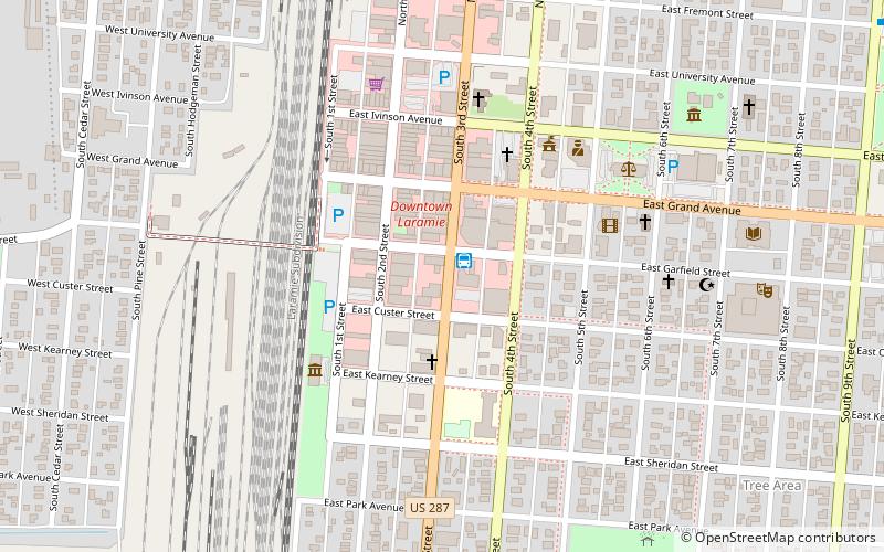 Laramie Downtown Historic District location map