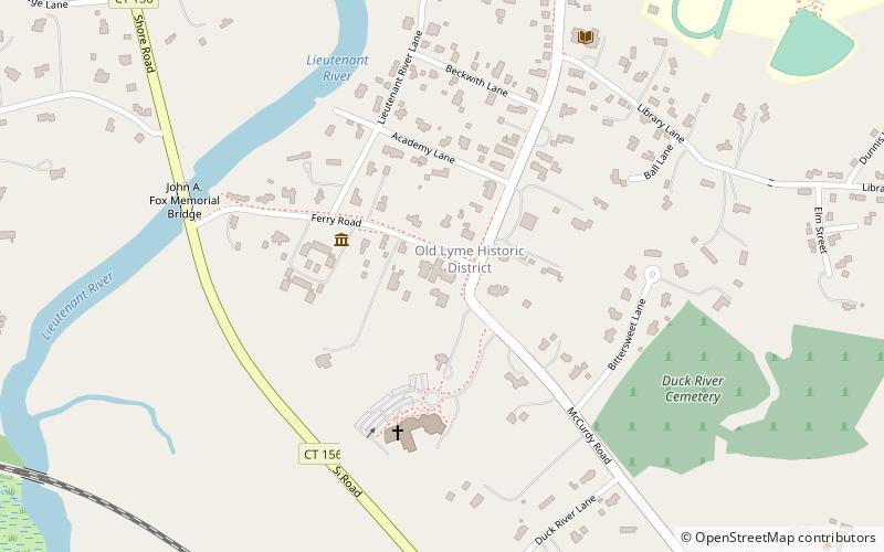 Old Lyme Congregational Church location map