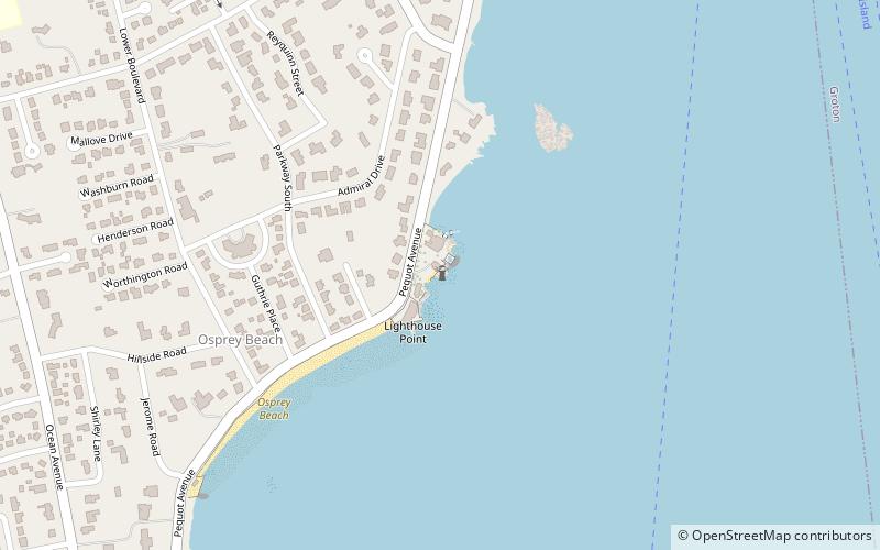 New London Harbor Light location map