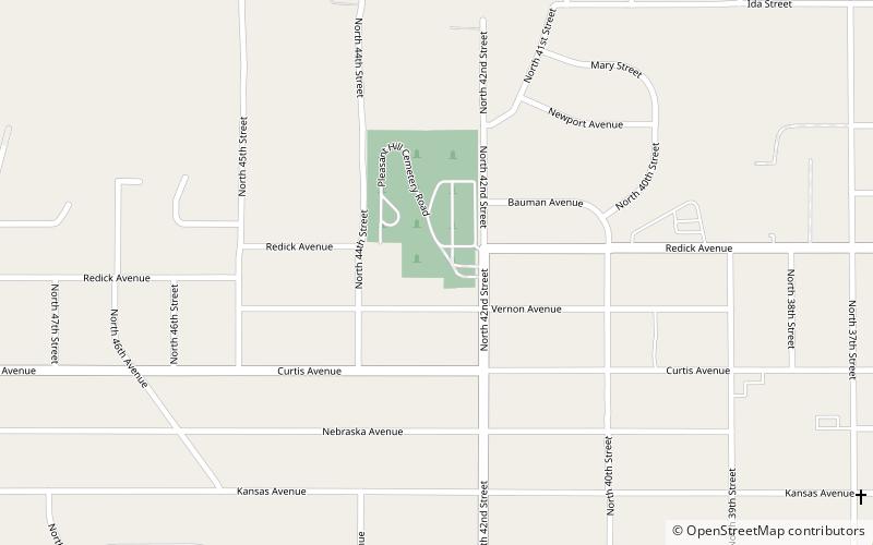 Temple Israel Cemetery location map