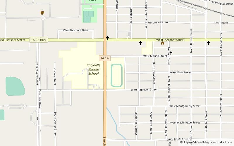 Knoxville WPA Athletic Field Historic District location map
