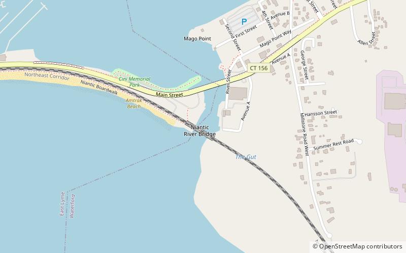 Niantic River Bridge location map