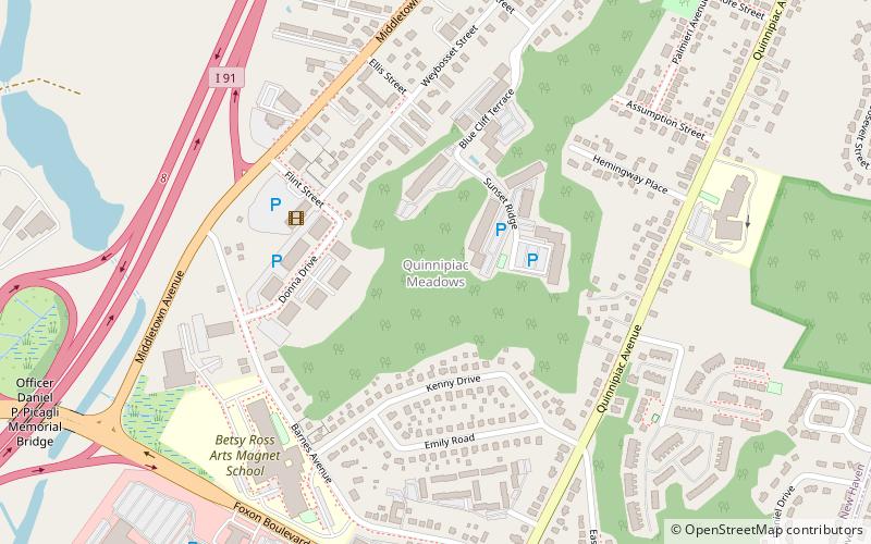 quinnipiac meadows new haven location map