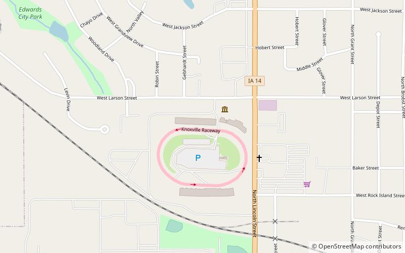 Knoxville Raceway location map