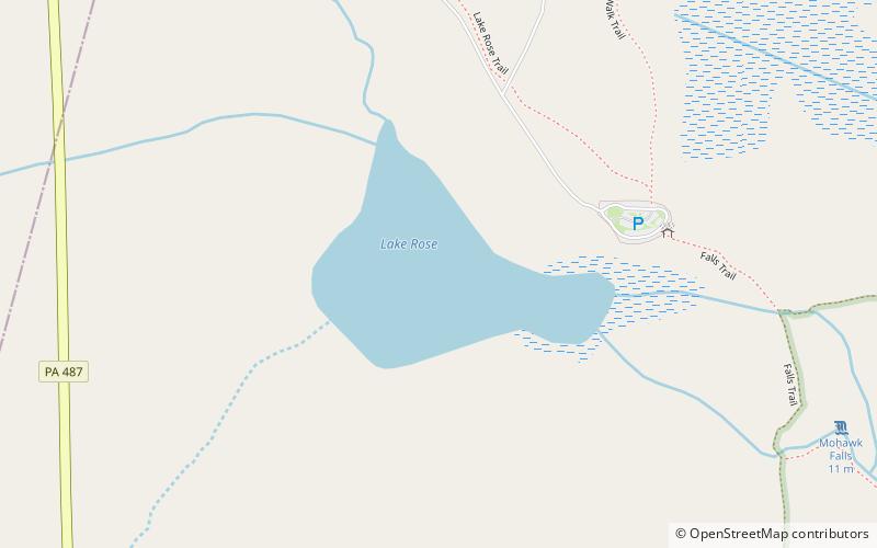 lake rose parque estatal ricketts glen location map