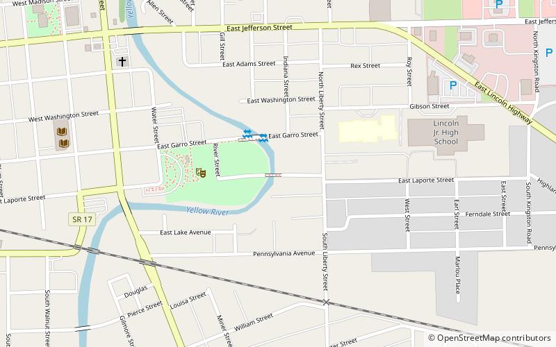 East Laporte Street Footbridge location map