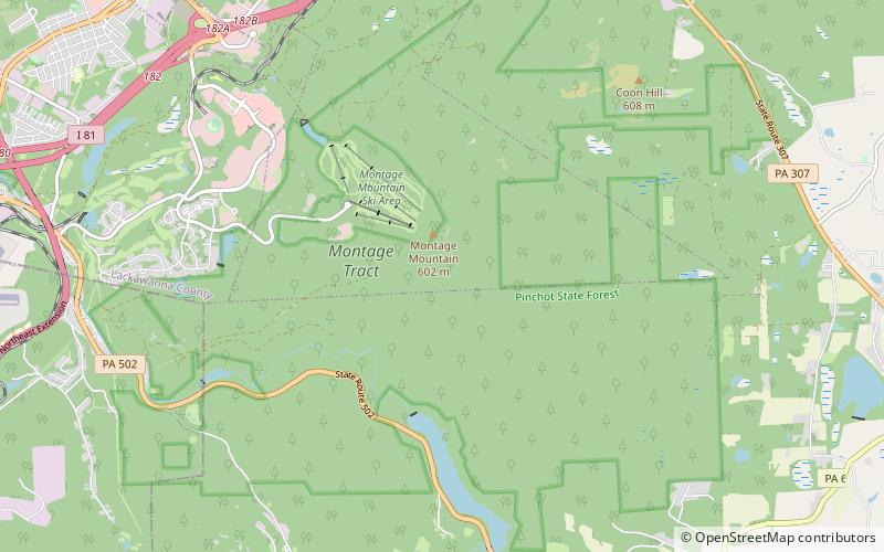 Montage Mountain Ski Resort location map