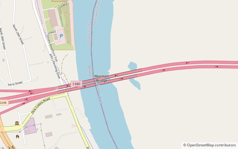 Mormon Bridge location map