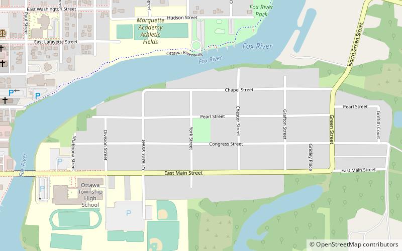 Ottawa East Side Historic District location map