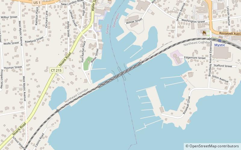 Mystic River Railroad Bridge location map