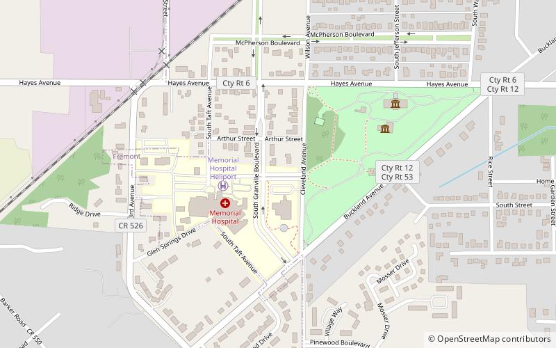 Soldiers and McKinley Memorial Parkways location map