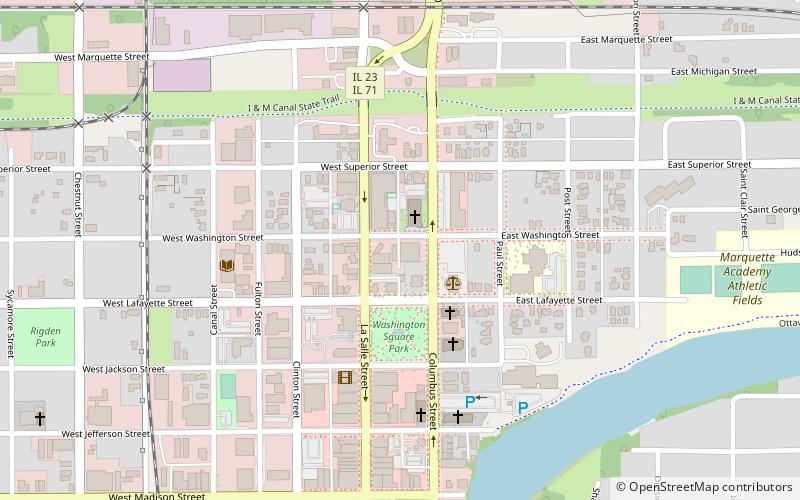 Ottawa Commercial Historic District location map