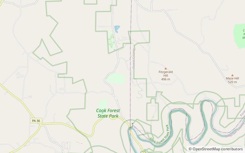 Cook Forest State Park location map