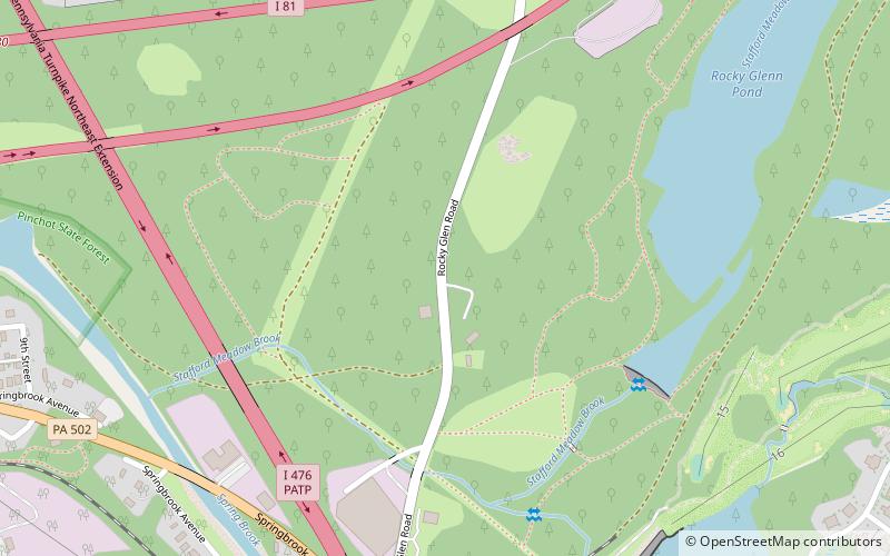 rocky glen park scranton location map