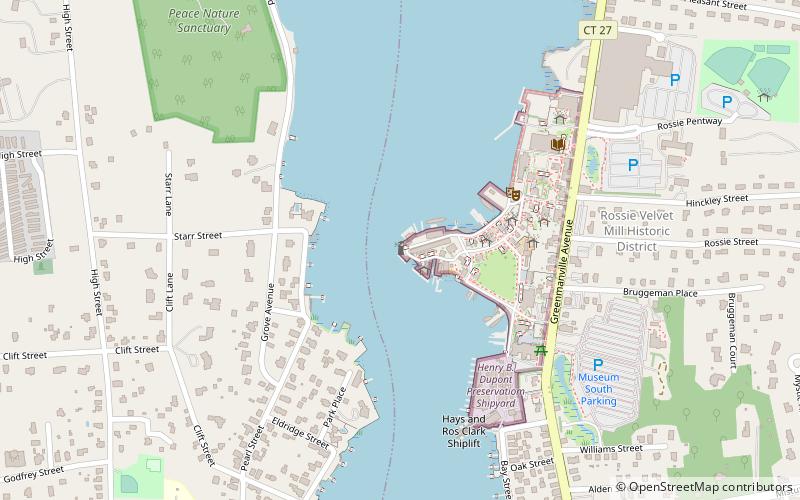 Mystic Seaport Light location map