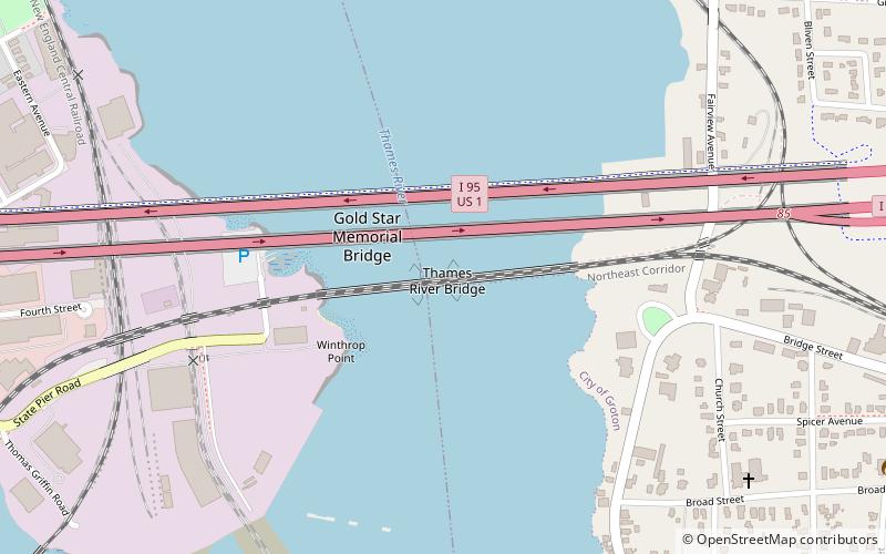 Thames River Bridge location map