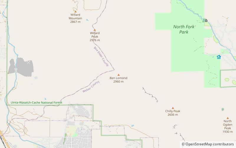 Ben Lomond Mountain location map