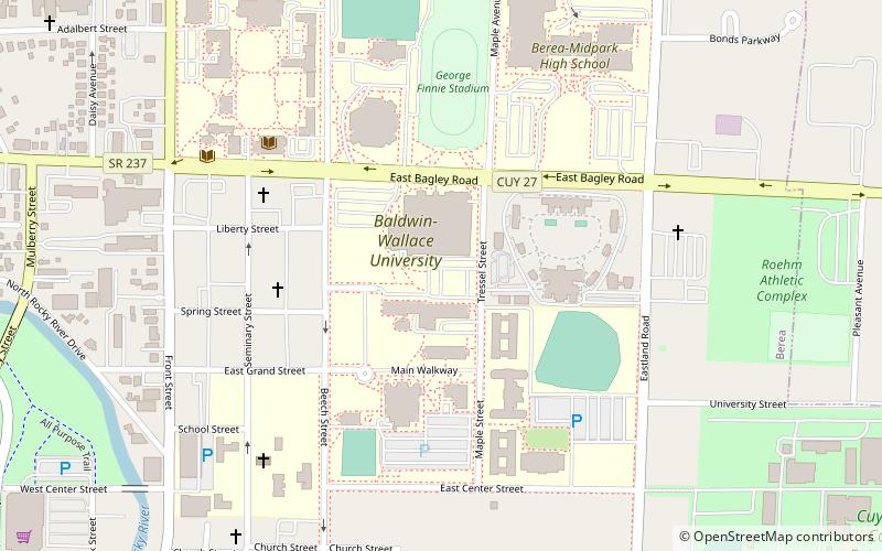 Ohio Athletic Conference location map