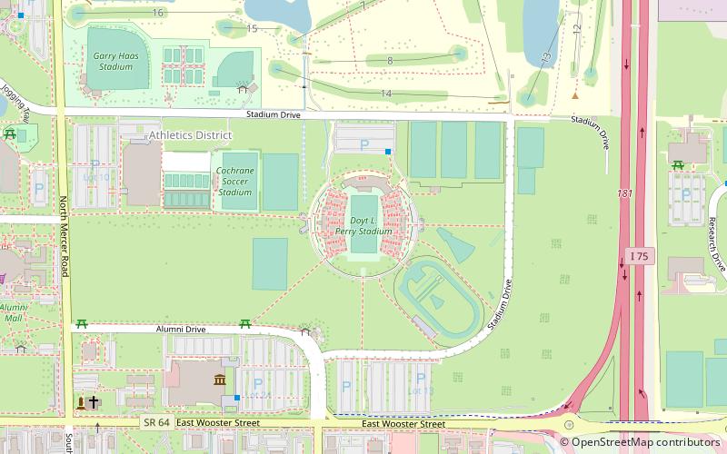 Doyt Perry Stadium location map