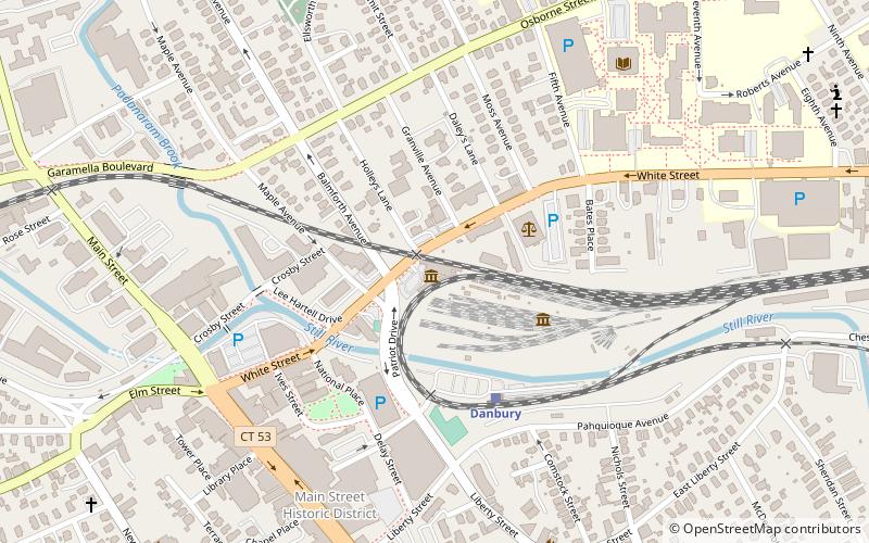 danbury railroad museum location map