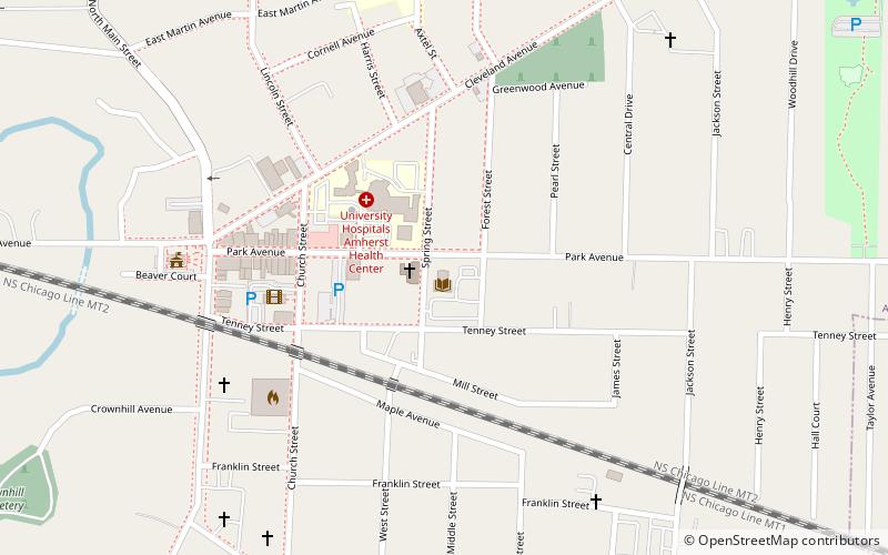 Amherst Public Library location map