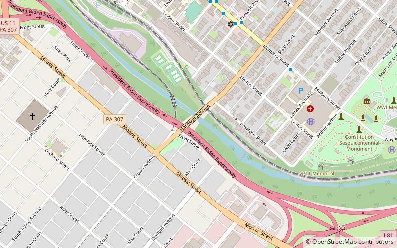 Harrison Avenue Bridge location map