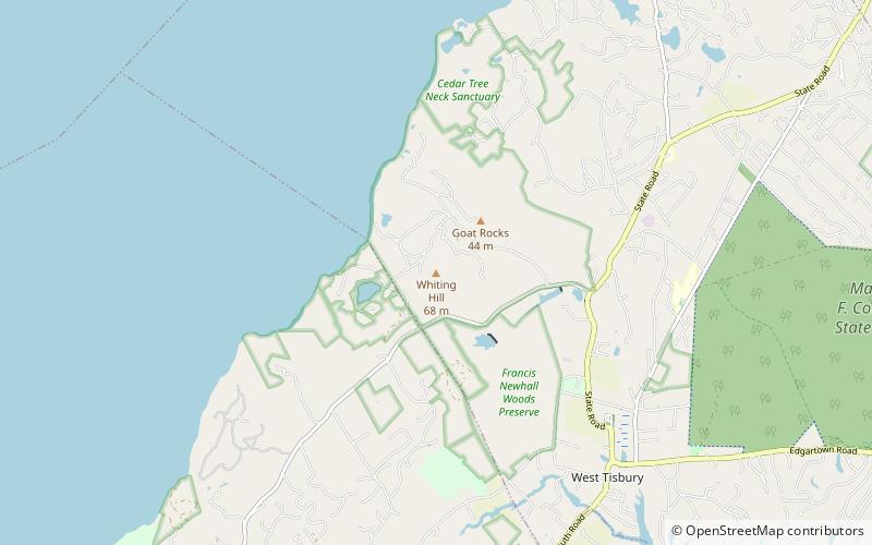 whiting hill marthas vineyard location map