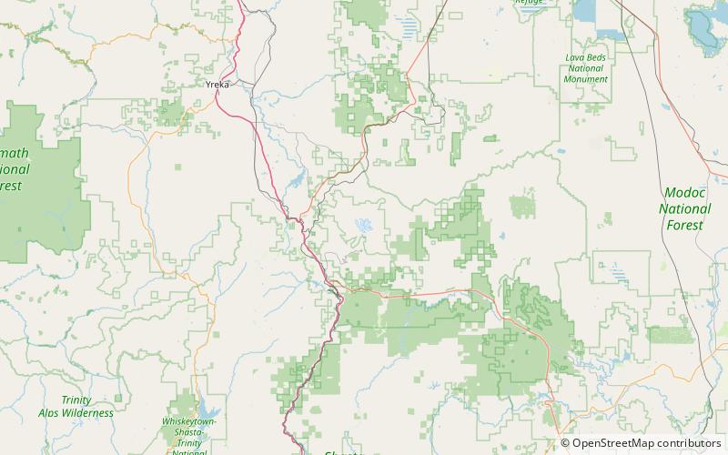 Wulkan Mount Shasta location map