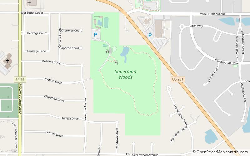 Sauerman Woods location map