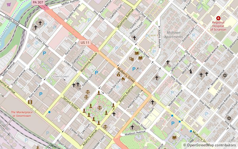 Scranton City Hall location map