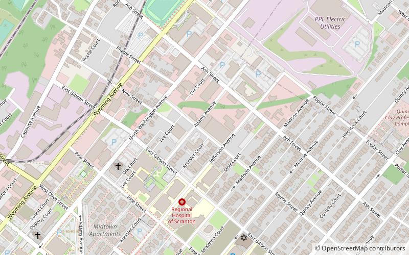 Scranton Armory location map