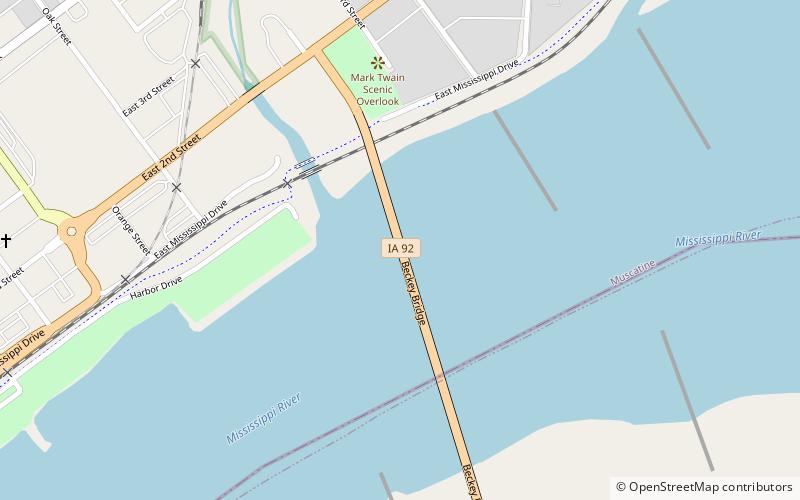 Norbert F. Beckey Bridge location map