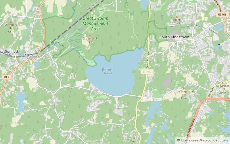 Worden Pond location map