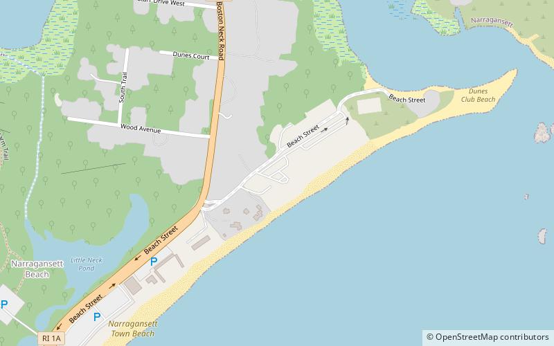 the dunes club narragansett location map