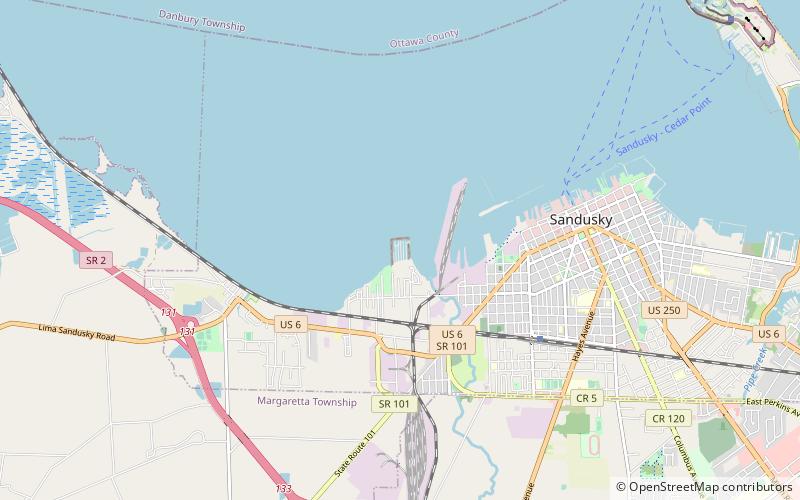 Sandusky Harbor Marina location map