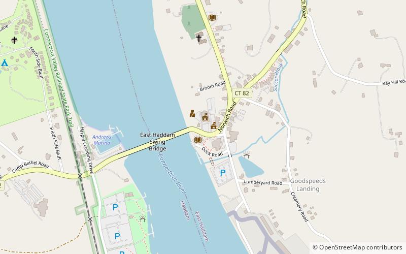 East Haddam Bridge location map