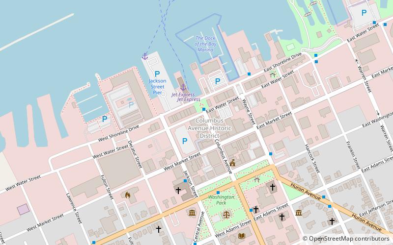 Downtown Sandusky location map