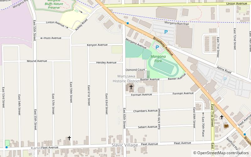 South Broadway location map