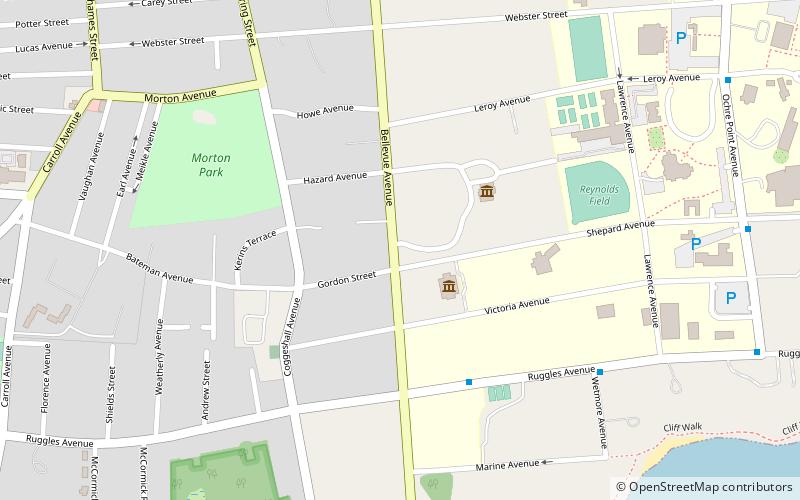 Bellevue Avenue Historic District location map