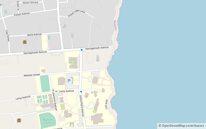 Ochre Point–Cliffs Historic District location map