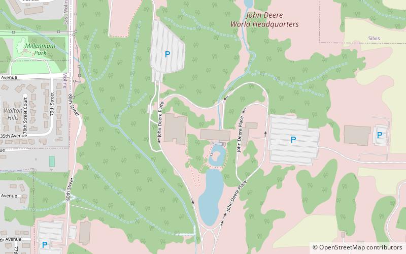 John Deere World Headquarters location map