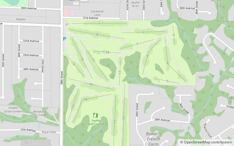 Saukie Golf Course location map