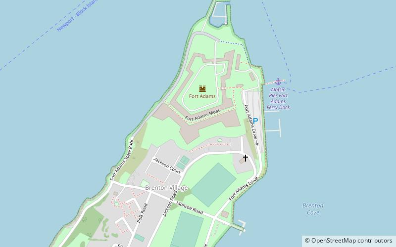 fort adams outter work newport location map