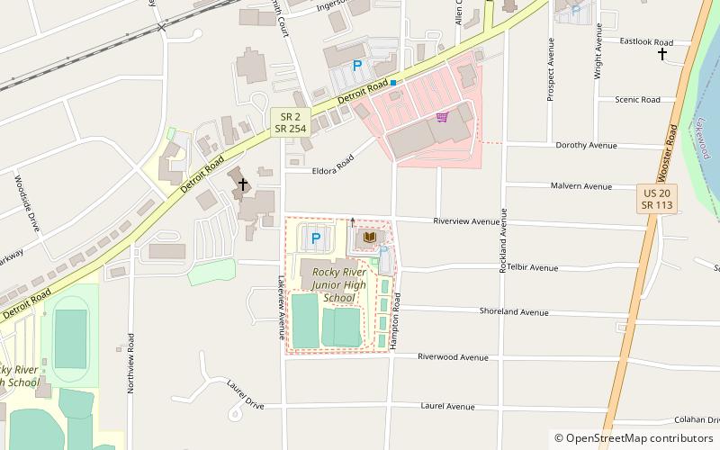 Rocky River Public Library location map