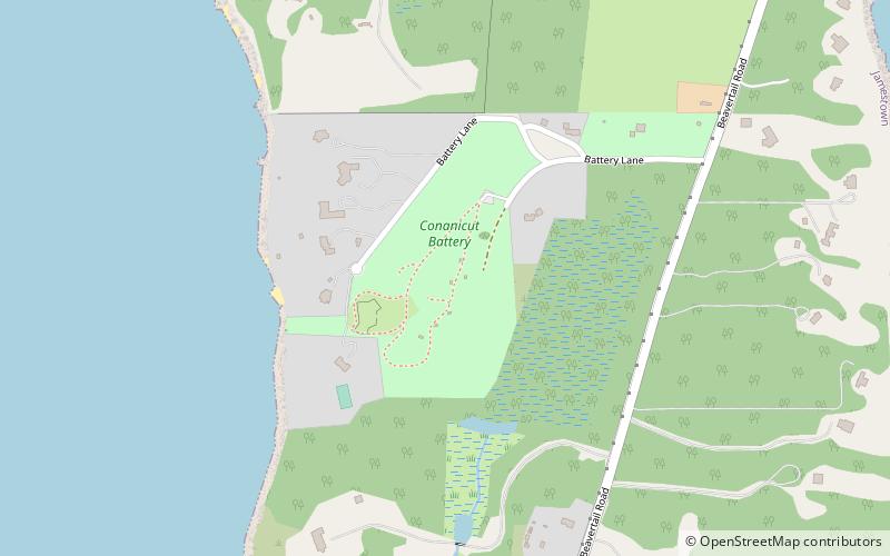 Conanicut Battery location map