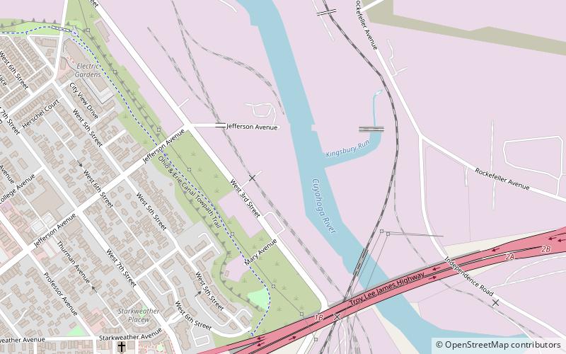Kingsbury Run location map