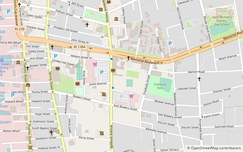 Bellevue Avenue/Casino Historic District location map